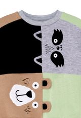 Raccoon & Bear Color Block Sweatshirt Jungen schwarz 128 - 2