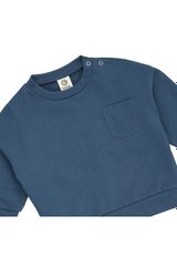Green Cotton Babysweatshirt Mädchen dunkelblau 56 - 2
