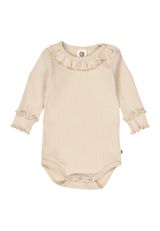 Müsli by Green Cotton Langarmbody Unifarben creme 68 - 0
