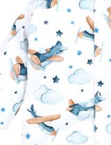 NINI Strampler Flugzeug weiß 68 (3-6 Monate) - 2