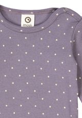 Müsli by Green Cotton Langarmbody Punkte lila 62 - 2