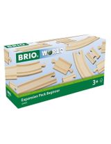 Brio 11 Teile Holzeisenbahn Zubehör Kleines Schienensortiment World CE-zertifiziert 25x13x7 cm 3+ Jahre braun - 2