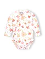 NINI Wickelbody Blume weiß 56 (Neugeborene) - 0