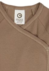 Müsli by Green Cotton Langarmbody Unifarben braun 62 - 2