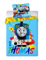 Thomas & Friends 2 Teile Bettwäsche Thomas die Lokomotive 135x100 cm bunt - 0