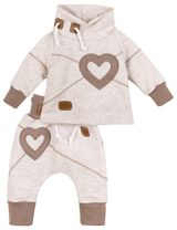 Baby Sweets 2 Teile Set Herz beige 12 Monate (80) - 0