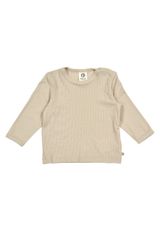 Müsli by Green Cotton Babylangarmshirt Unifarben beige 56 - 0