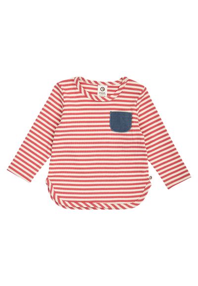 Green Cotton BabyLangarmt-Shirt rot 92