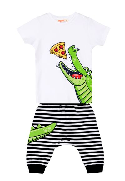 Denokids Print weiss 98