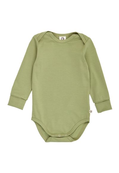 Green Cotton Langarmbody gruen 86