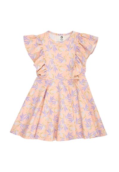 Green Cotton Kurzarmkleid