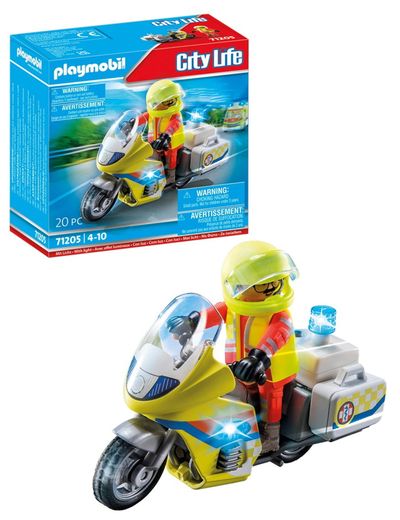 PLAYMOBIL® Notarztmotorrad mit Licht City Life