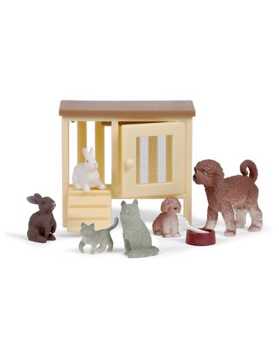 Puppenhauszubehör Haustierset