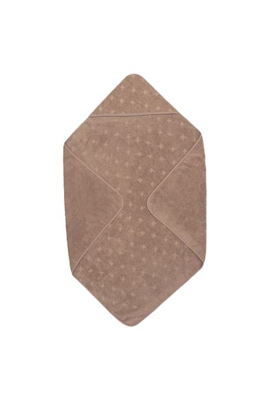 Green Cotton Kapuzenhandtuch braun Onesize Baby