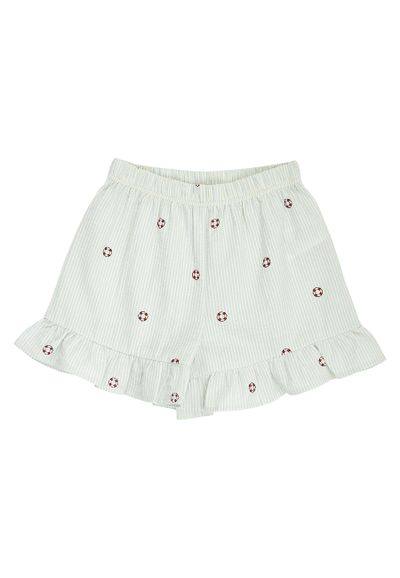 Green Cotton Shorts creme 116