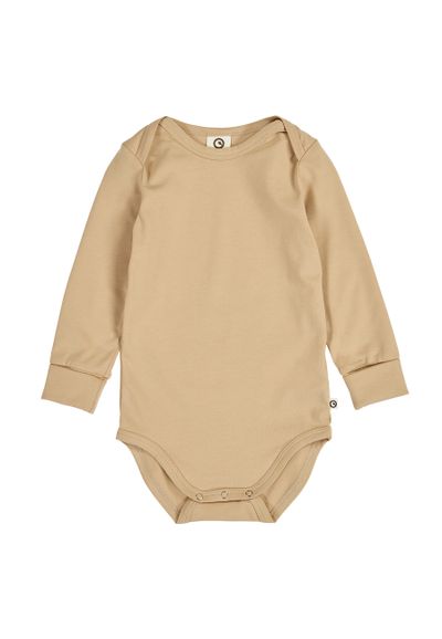 Green Cotton Langarmbody hellbraun 56