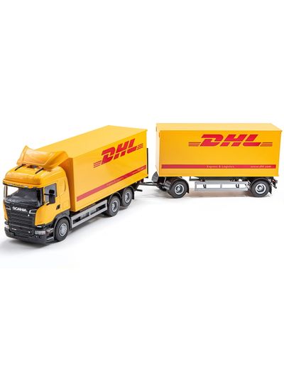 Spielzeugauto DHL Lkw und Anhänger