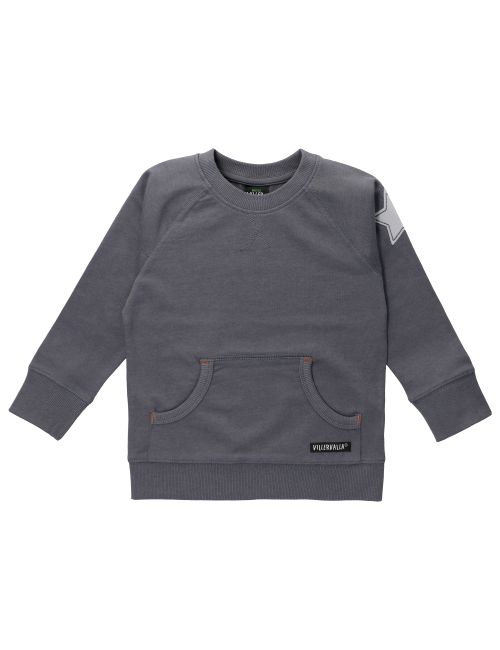 Villervalla Pullover Sterne grau 140 (9-10 Jahre) Grau