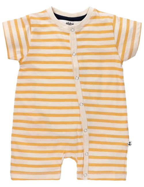Ebbe Kids Strampler Streifen beige 80 (9-12 Monate) Yellow stripe