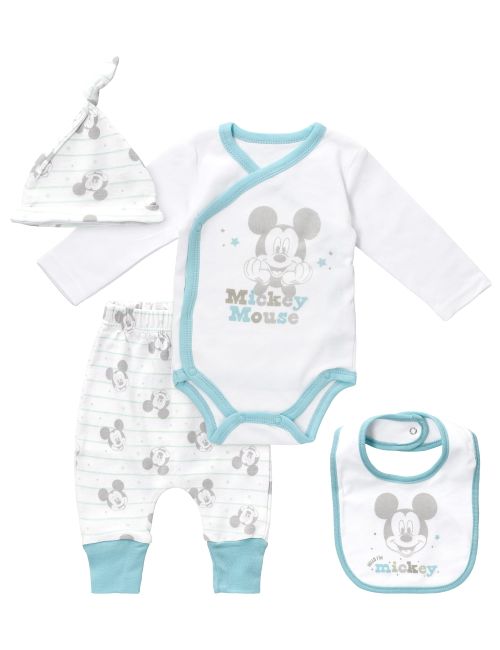 Disney 4 Teile Set Mickey Mouse Blau 68/74 (6-9 Monate)