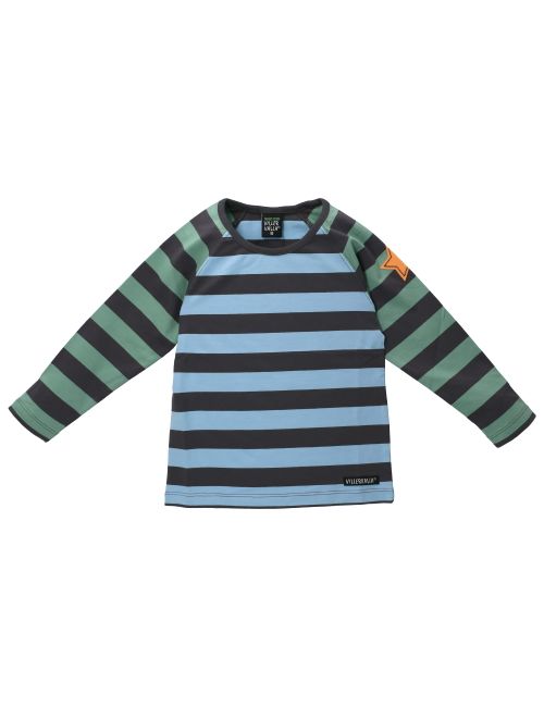 Villervalla Langarmshirt Sterne Streifen blau blau 140 (9-10 Jahre)