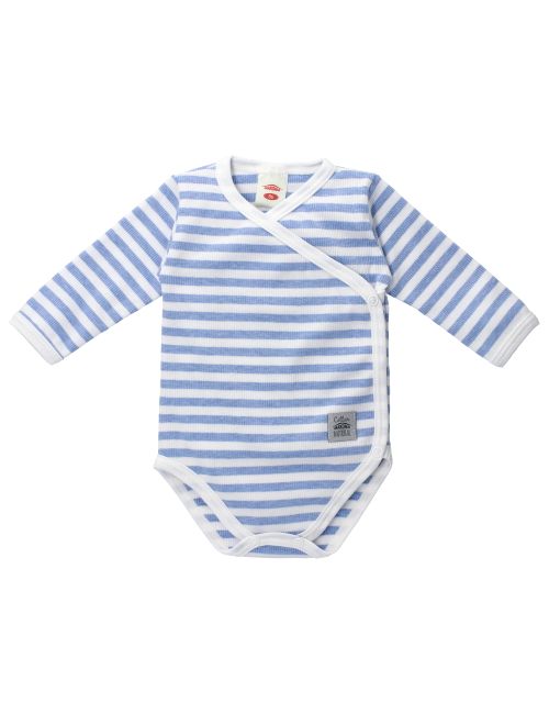 Makoma Wickelbody Streifen hellblau 62 (0-3 Monate)