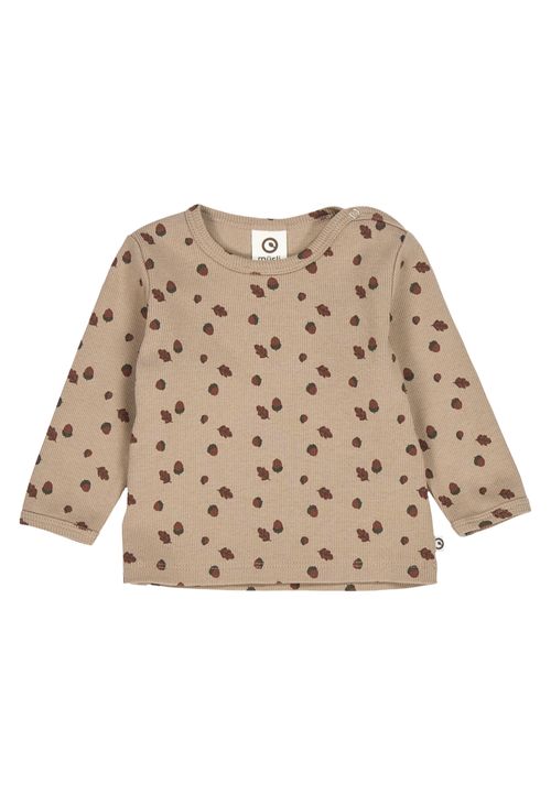 Müsli by Green Cotton Babylangarmshirt Alloverprint braun 56