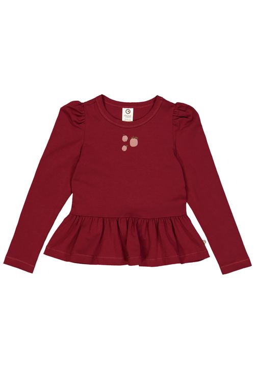 Müsli by Green Cotton Langarmshirt Unifarben rot 104
