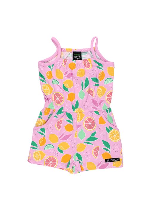 Villervalla Jumpsuit Früchte rosa 92