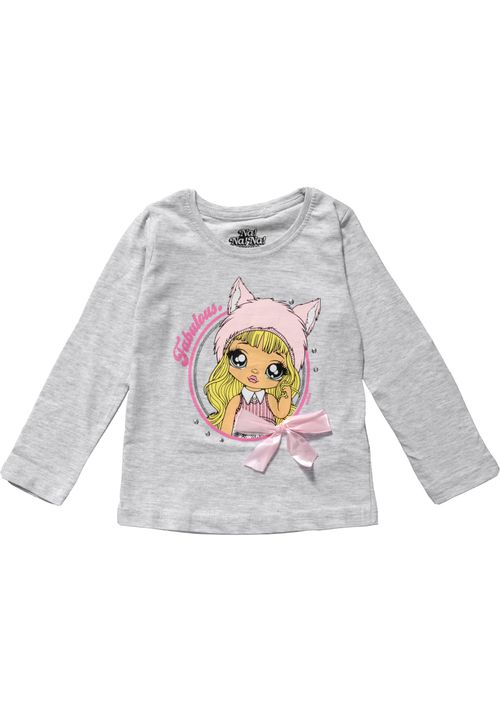 Na! Na! Na! Surprise Langarmshirt Unifarben grau 116