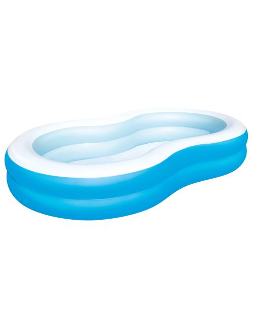 Bestway Familienpool 2-Ring Wasserkapazität 544 Liter 262x157x46 cm 3+ Jahre blau