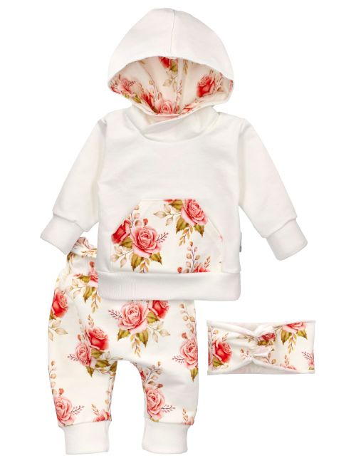 Baby Sweets 3 Teile Set Floral weiß 62 (0-3 Monate)