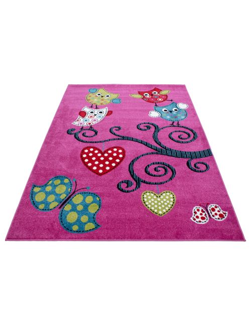 Teppich Eule pink 80x150