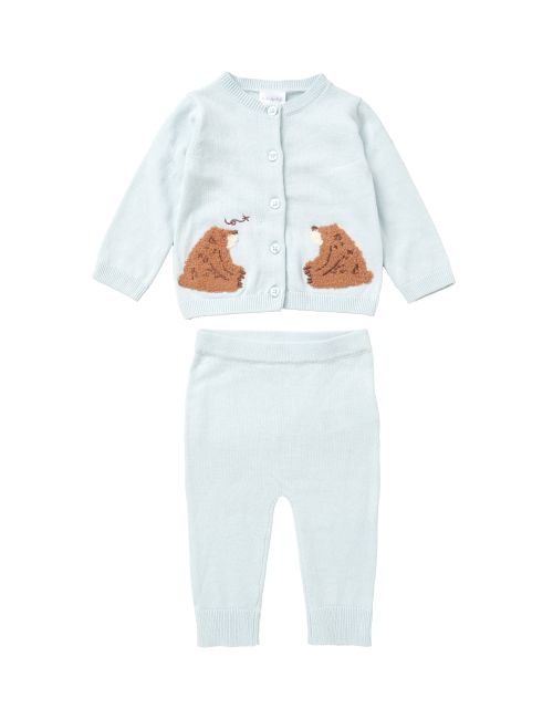 Rock A Bye Baby Boutique 2 pièces Ensemble Ours Bleu clair