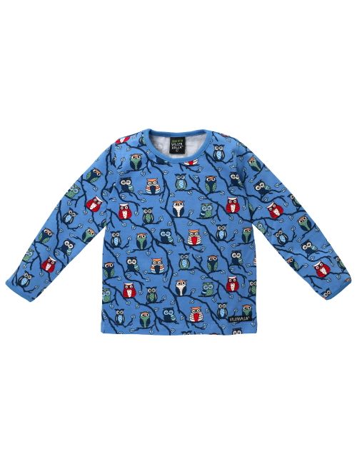 Villervalla Langarmshirt Eule blau 98 (2-3 Jahre)