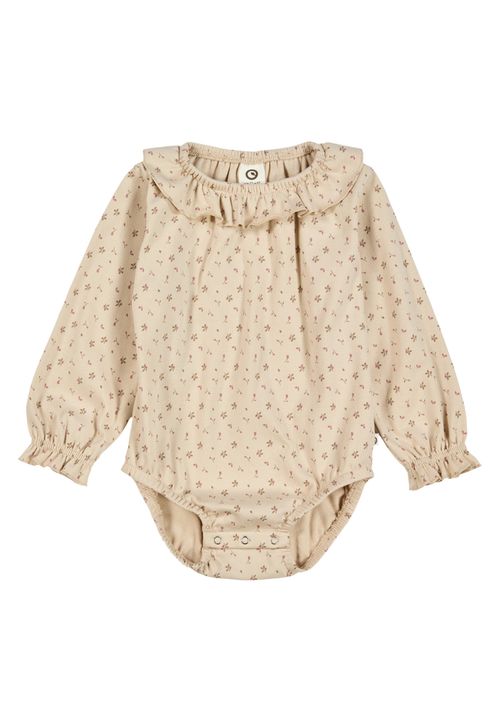 Müsli by Green Cotton Langarmbody Blumen beige 56