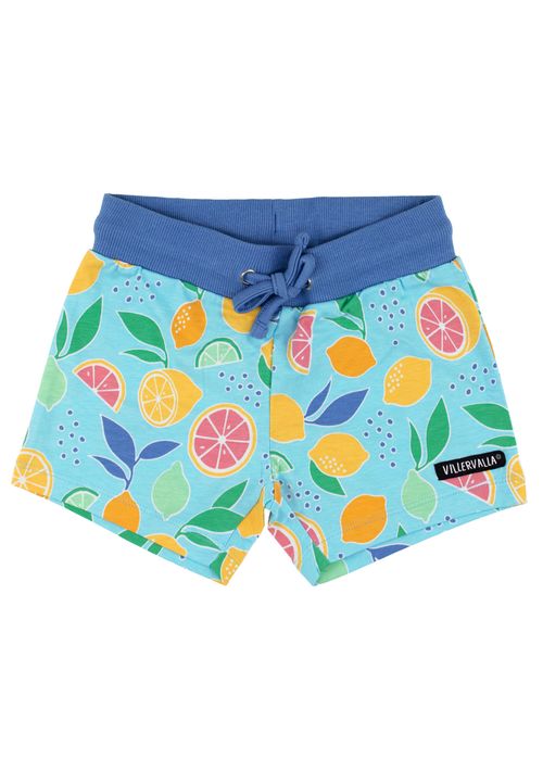 Villervalla Shorts Früchte hellblau 140