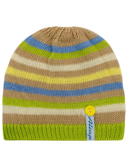 Aliap Mütze bunt grün/beige/blau 62 (0-3 Monate)