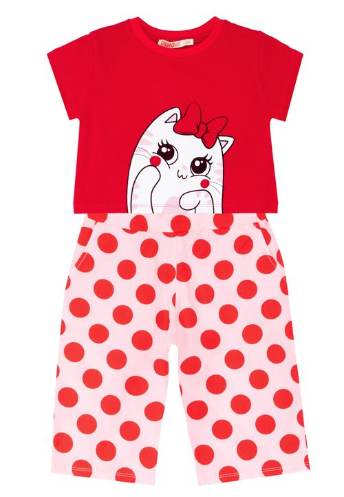 Denokids Unifarben / Gepunktet rot 92
