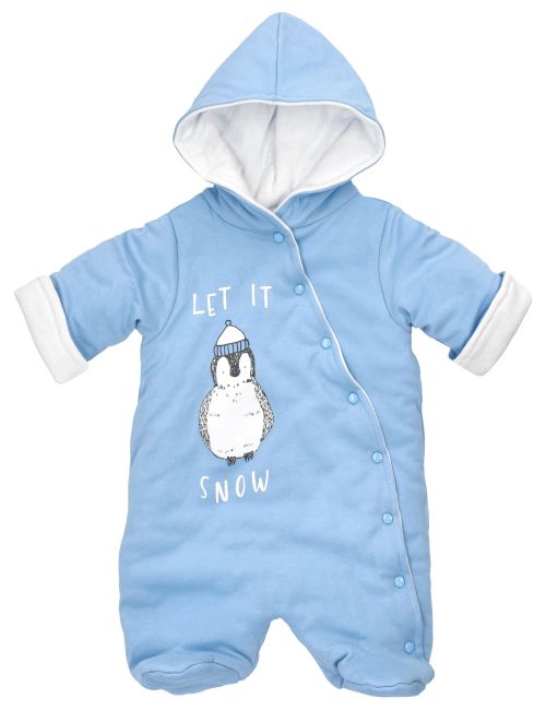 Baby Sweets Schneeanzug Pinguin Let It Snow Gefüttert blau 74 (6-9 Monate)
