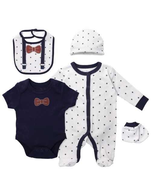 Rock A Bye Baby Boutique 5 Teile Set Gentleman weiß 50/56 (Neugeborene)