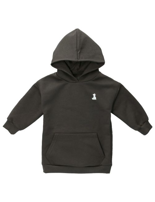 MaBu Kids Hoodie Bruno, der Eisbär Oversize dunkelgrau 98 (2-3 Jahre)