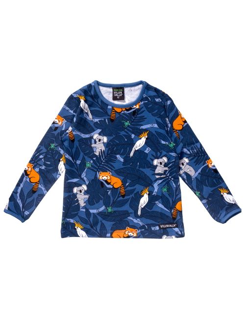 Villervalla T-shirt à manches longues Animaux sauvages Feuilles