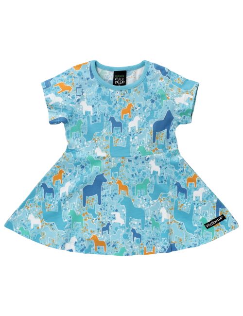 Villervalla Kleid Pferd blau 74 (6-9 Monate)