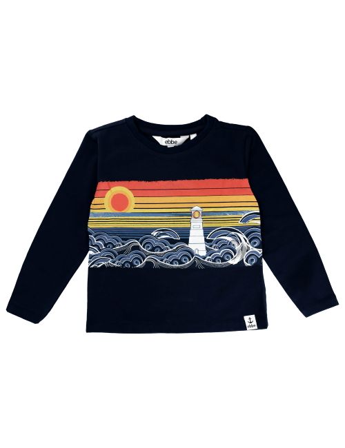 Ebbe Kids Langarmshirt dunkelblau Sunrise banner 140 (9-10 Jahre)