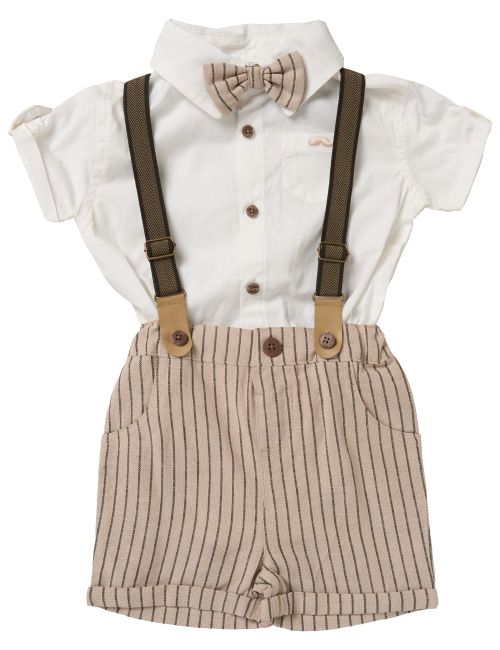 Little gent 4 pièces Ensemble 5-8 ans Marron