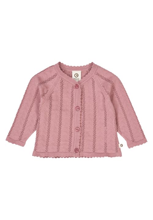 Müsli by Green Cotton Babystrickjacke Unifarben rosa 56