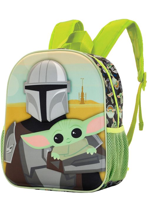 Star Wars The Mandalorian Eyes-Small 3D Rucksack 31x26x11 cm gruen gruen Onesize Kinder