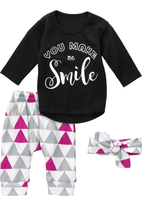 Baby Sweets 3 Teile Set You Make Me Smile weiß 80 (9-12 Monate)