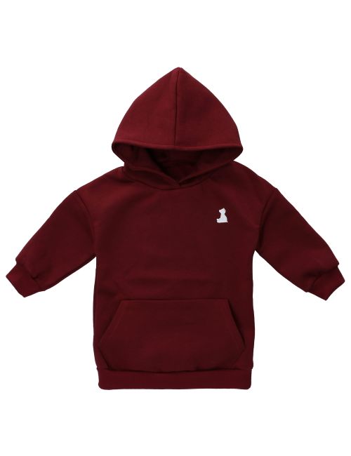 MaBu Kids Hoodie Bruno, der Eisbär Oversize kastanienbraun 116 (5-6 Jahre)